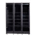 CombiSteel Kühlschrank 3 Glastüren Schwarz Nap-1200 Ht - Mit Türheizung