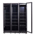 CombiSteel Kühlschrank 3 Glastüren Schwarz Nap-1200