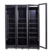 CombiSteel Kühlschrank 3 Glastüren Schwarz Nap-1200 Ht - Mit Türheizung