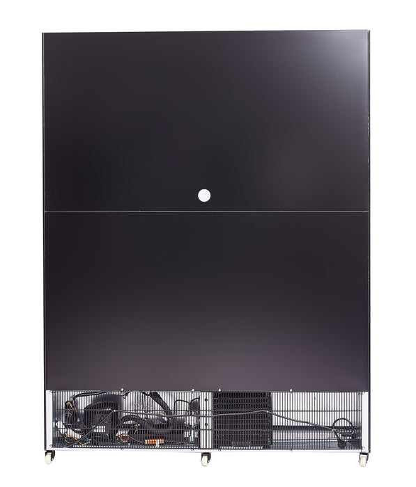 CombiSteel Kühlschrank 3 Glastüren Schwarz Nap-1200