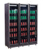 CombiSteel Kühlschrank 3 Glastüren Schwarz Nap-1200