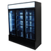 CombiSteel Kühlschrank 3 Glastüren Schwarz Fcu-1200 Bl