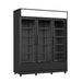 CombiSteel Kühlschrank 3 Glastüren Schwarz Fcu-1200 Bl