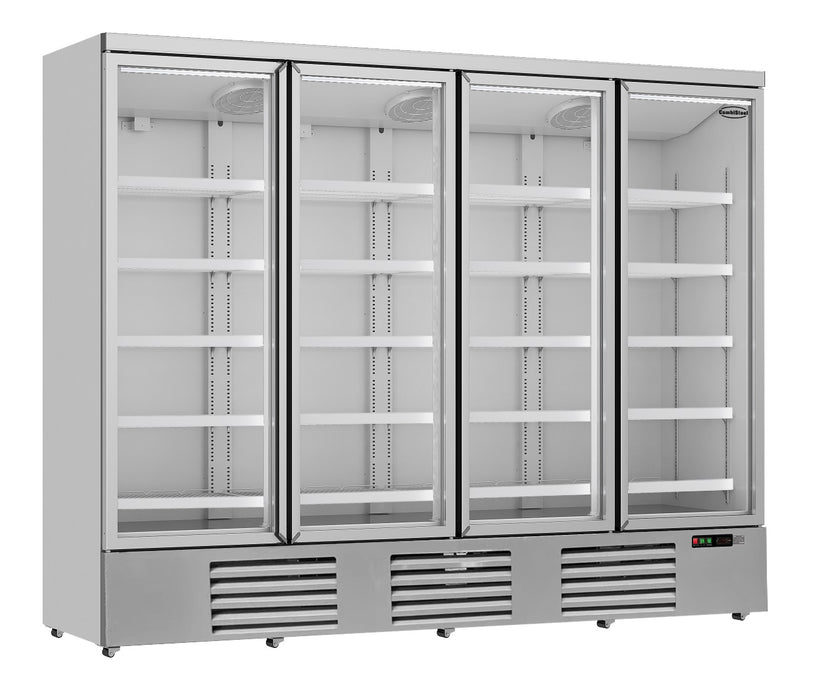 CombiSteel Kühlschrank 4 Glastüren Jde-2025R **Achtung, Es Liegt Ein Erhöhter Einschatlstrom Vor, Sodass Ein Leitungsschutzsc