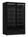 CombiSteel Kühlschrank 2 Glastüren Schwarz Jde-1000R Bl
