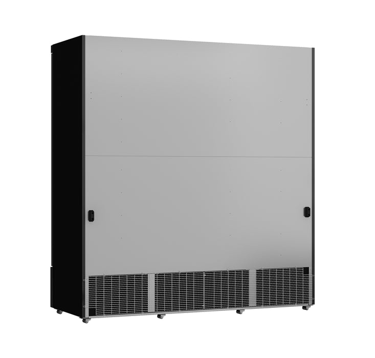CombiSteel Kühlschrank 3 Glastüren Schwarz Jde-1530R Bl