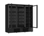 CombiSteel Kühlschrank 3 Glastüren Schwarz Jde-1530R Bl