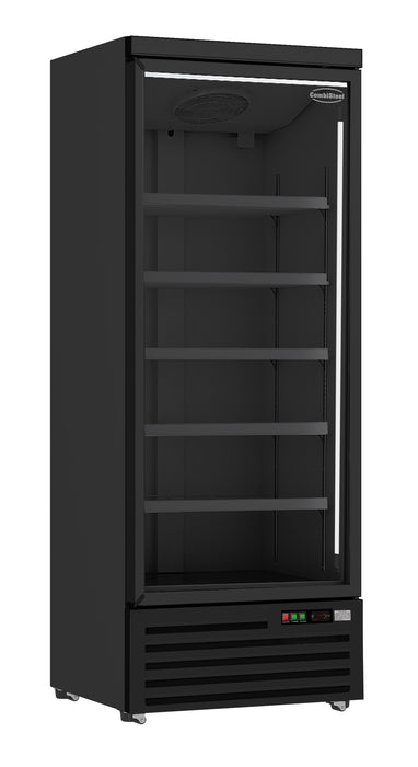 CombiSteel Kühlschrank 1 Glastür Schwarz Jde-600R Bl