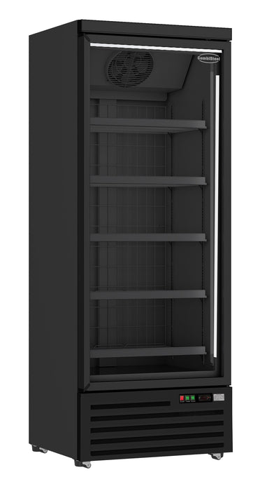 CombiSteel Tiefkühlschrank 1 Glastür Schwarz Jde-600F Bl