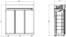 CombiSteel Kühlschrank 3 Glastüren Ins-1530R