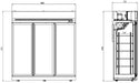 CombiSteel Tiefkühlschrank 3 Glastüren Schwarz Ins-1530F Bl **Achtung, Es Liegt Ein Erhöhter Einschatlstrom Vor, Sodass Ein L