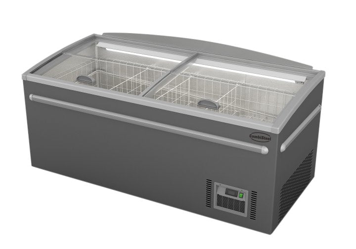 CombiSteel Supermarkt Tiefkühltruhe Grau Kopf Element Automatische Abtauung