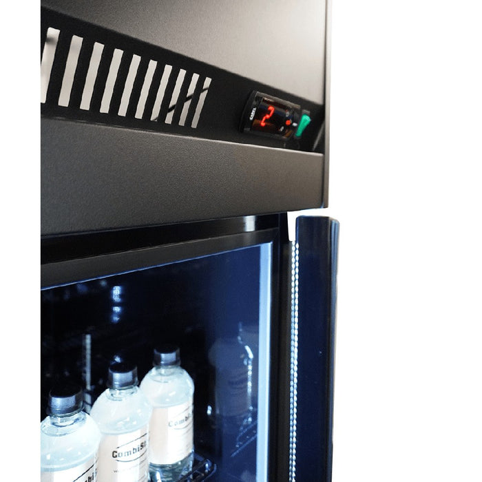 CombiSteel Kühlschrank 3 Glastüren Schwarz Irm-1180R Bl