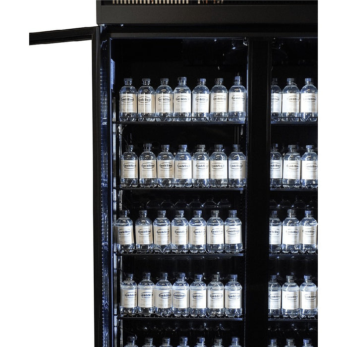 CombiSteel Kühlschrank 3 Glastüren Schwarz Irm-1180R Bl
