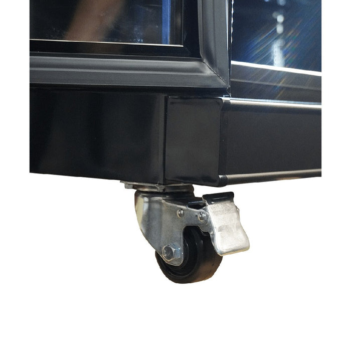 CombiSteel Kühlschrank 3 Glastüren Schwarz Irm-1180R Bl