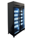 CombiSteel Kühlschrank 2 Glastüren Schwarz Irm-770 Bl