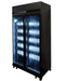 CombiSteel Kühlschrank 2 Glastüren Schwarz Irm-770 Bl