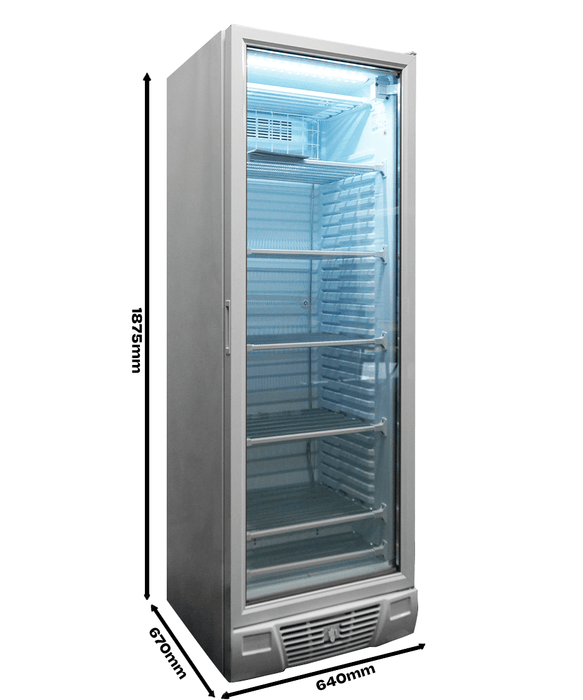 CombiSteel Tiefkühlschrank 1 Glastür 382L | 7464.0062
