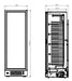 CombiSteel Tiefkühlschrank 1 Glastür Schwarz 382L | 7464.0064