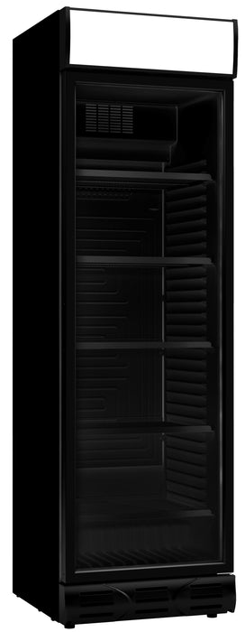 CombiSteel Kühlschrank 1 Glastür Schwarz Scharnieren Tür Linkerseite