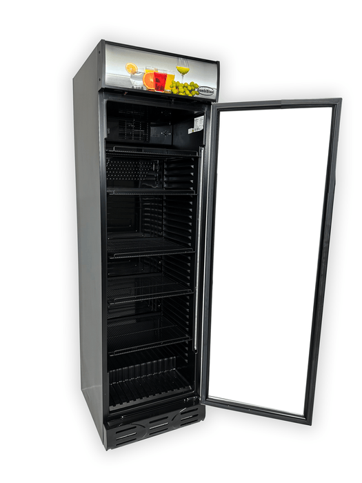 CombiSteel Kühlschrank 1 Glastür Schwarz | 7464.0090