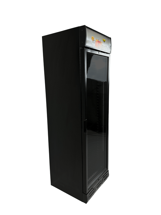 CombiSteel Kühlschrank 1 Glastür Schwarz | 7464.0090