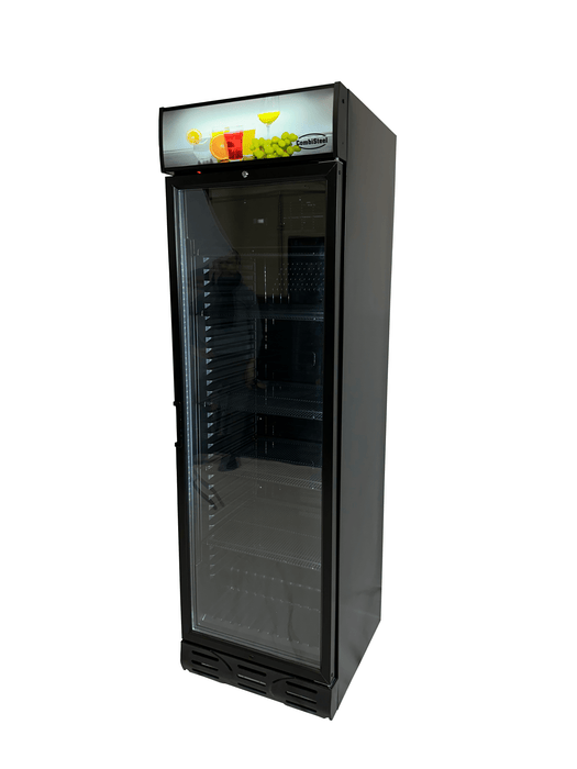 CombiSteel Kühlschrank 1 Glastür Schwarz | 7464.0090