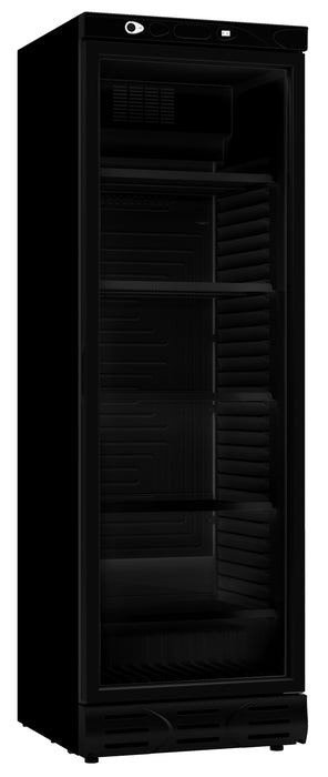 CombiSteel Kühlschrank 1 Glastür 382L Schwarz Keine Canopy