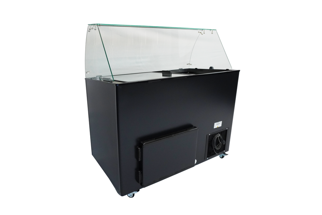 CombiSteel Speiseisvitrine Java Schwarz 8 × 5 Ltr