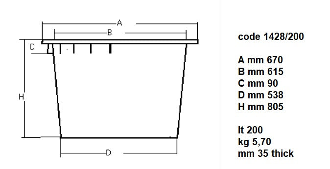 CombiSteel Abfallbehälter 200L