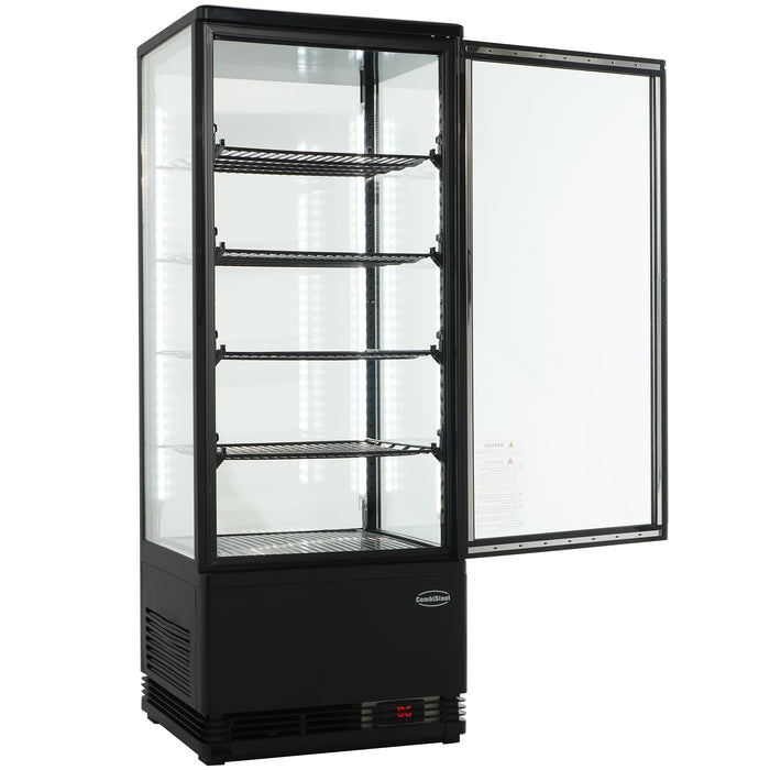 CombiSteel Kühlvitrine 98L Schwarz