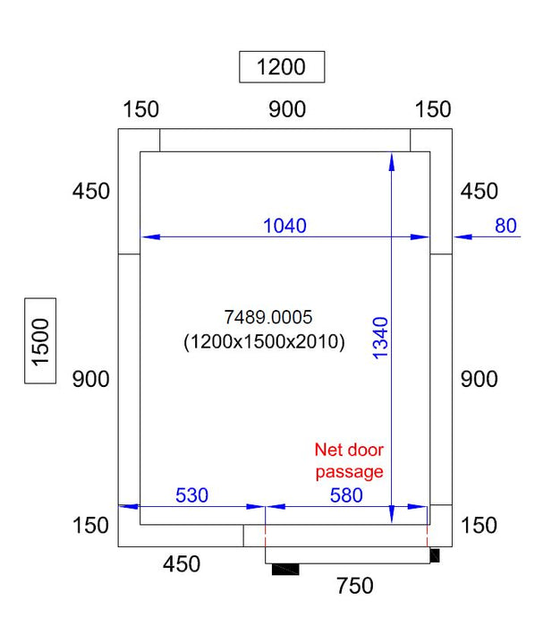 CombiSteel Kühl Und Frierzell 1200 × 1500 × 2010