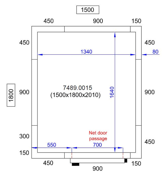CombiSteel Kühl Und Frierzell 1500 × 1800 × 2010