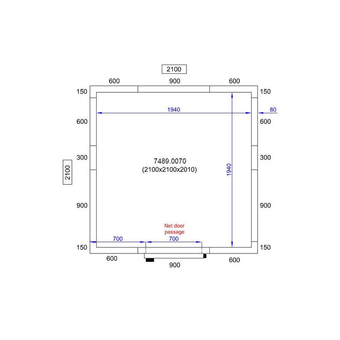 CombiSteel Kühl Und Frierzell 2100 × 2100 × 2010