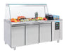 CombiSteel Saladette 3 Türen 4X 1/1Gn Behälter
