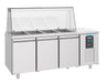 CombiSteel Saladette 3 Türen 4X 1/1Gn Behälter