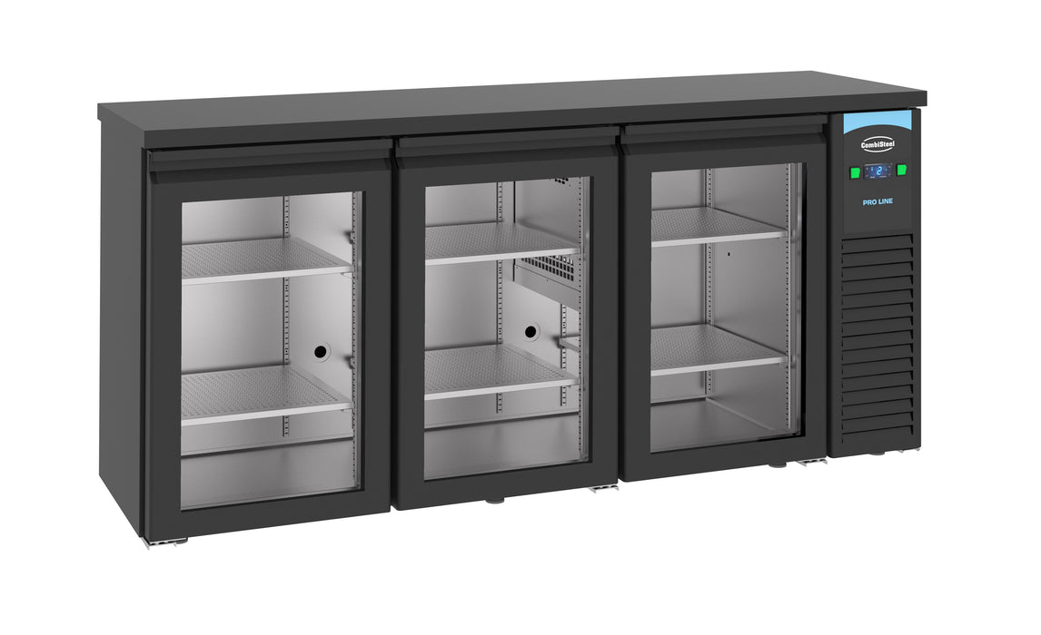 CombiSteel Barkühler Schwarz 3 Glastüren | 7489.5290
