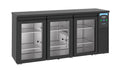CombiSteel Barkühler Schwarz 3 Glastüren | 7489.5290