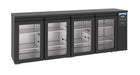 CombiSteel Barkühler Schwarz 4 Glastüren | 7489.5295