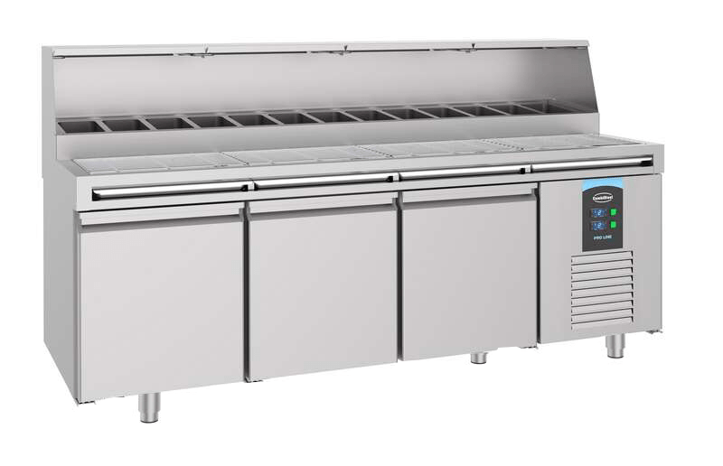 CombiSteel Pizzatisch 3 Türen 13X 1/3Gn Behälter