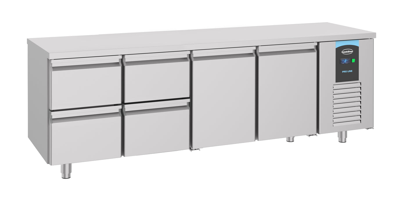 CombiSteel 700 Kühltisch 2 Türen 4 Schubladen Energy Line