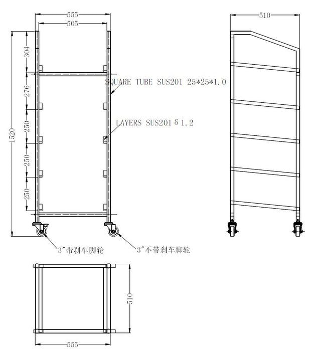 CombiSteel Geschirrkorbwagen 500 × 500 | 7490.0270