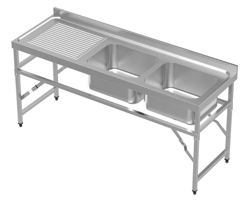 CombiSteel 600 Zusammenklappbare Spültisch 1800 2R