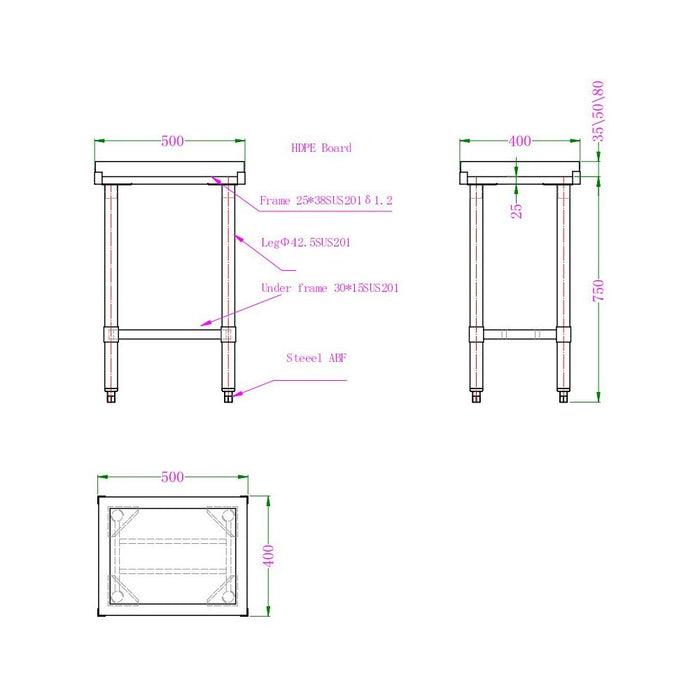 CombiSteel Hackblock Aus Polyethylen 50Mm Dicke