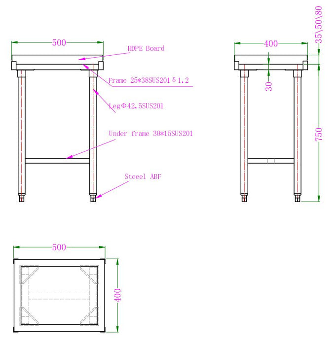 CombiSteel Hackblock Aus Polyethylen 80Mm Dicke