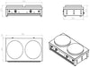 CombiSteel Crêpes Gerät 2 Platten
