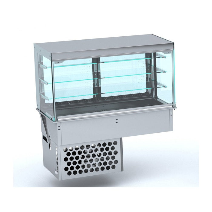 CombiSteel Einbaukühlvitrine Eckig – Geschlossen 4/1 GN