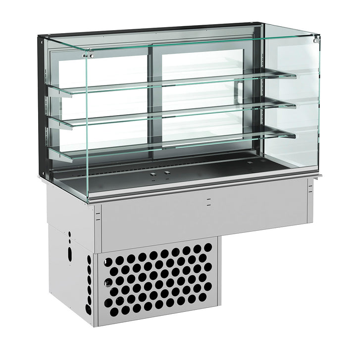 CombiSteel Einbaukühlvitrine Eckig – Geschlossen 5/1 GN