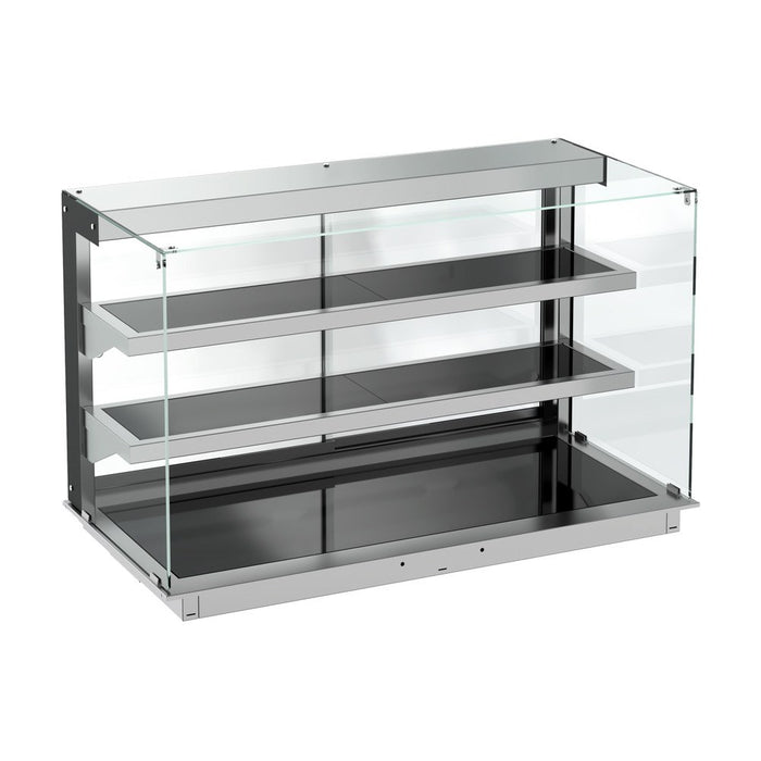 CombiSteel Einbauwärmevitrine Keramik Eckig - Schwarz 3/1
