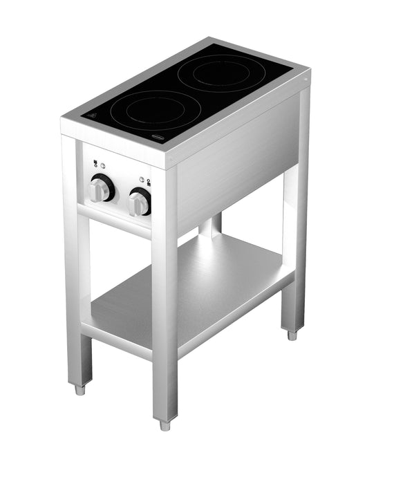 CombiSteel Induktionsherd 2 Zones Mit Offenem Unterbau